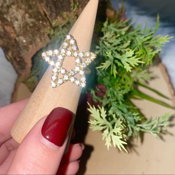 NEW Anthropologie x Lena Bernard Star Statement Ring Gold Size 7 - Picture 12 of 15